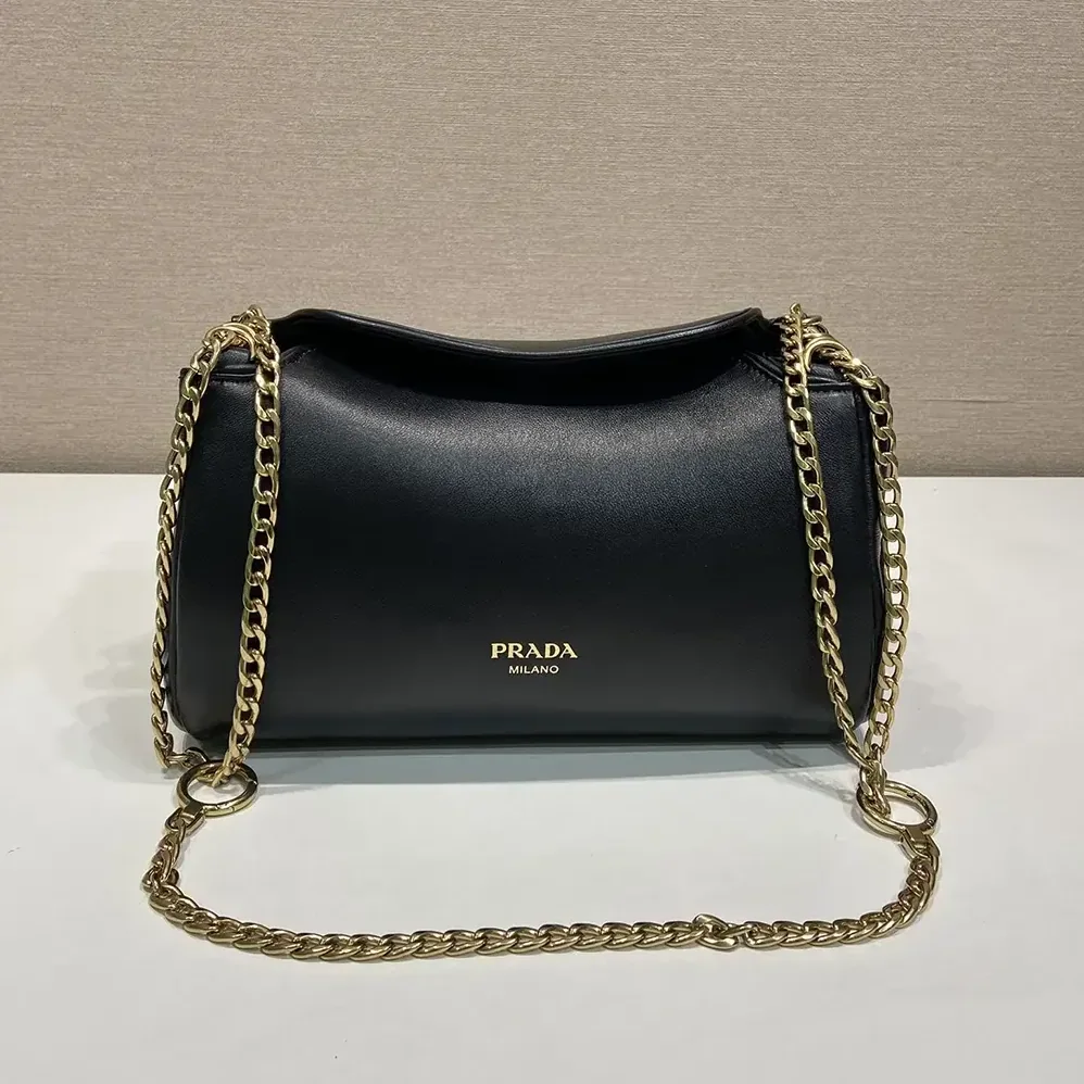 Prada Tumulte Small Nappa Leather Bag for Women in Black