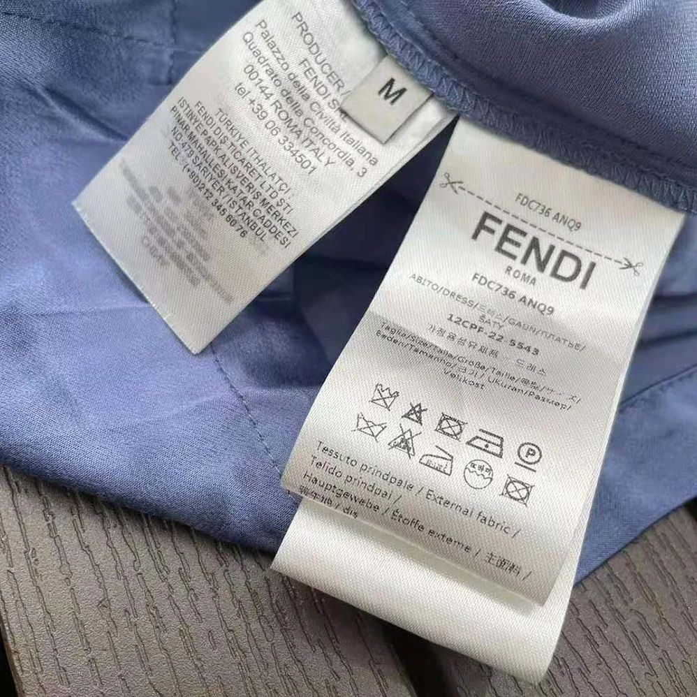Fendi Jumpsuit Playsuit in Blue Viscose Satin for Women Fendi Jumpsuit Playsuit in Blue Viscose Satin for Women