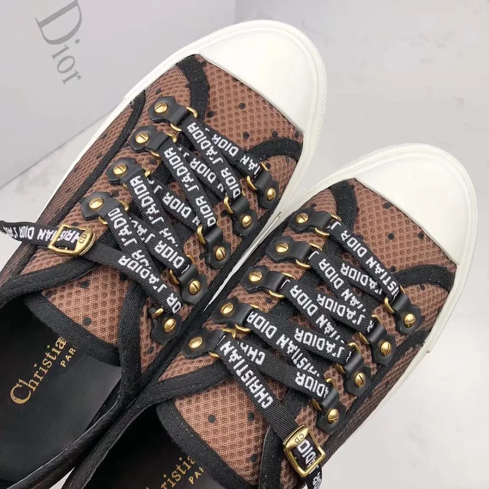 Dior Shoes Walkndior Plumetis Sneaker 5cm Heel for Women in Brown Dior Shoes Walkndior Plumetis Sneaker 5cm Heel for Women in Brown