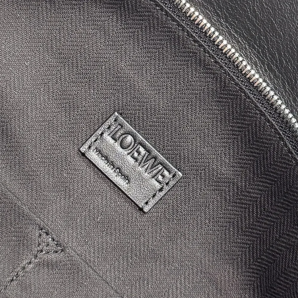 Loewe Small Puzzle Biker Bag for Unisex in Black
