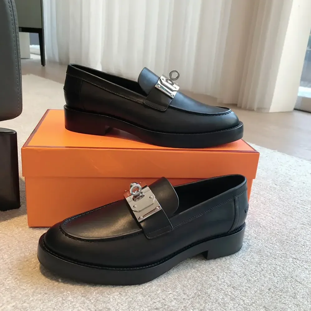 Hermes Hot Loafer-Black H232075Z for Women Hermes Hot Loafer-Black H232075Z for Women