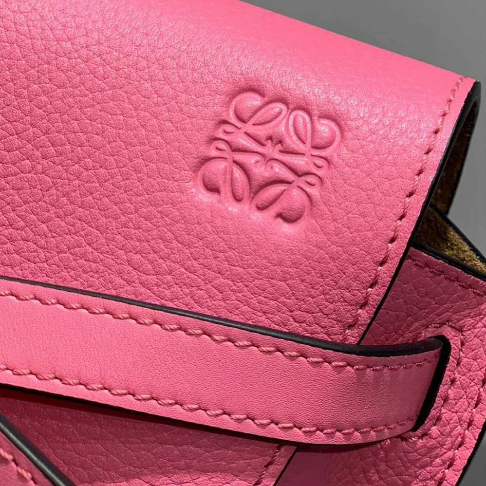 Loewe Gate Mini Bag Petroleum Soft Grained Calf for Women in Rose