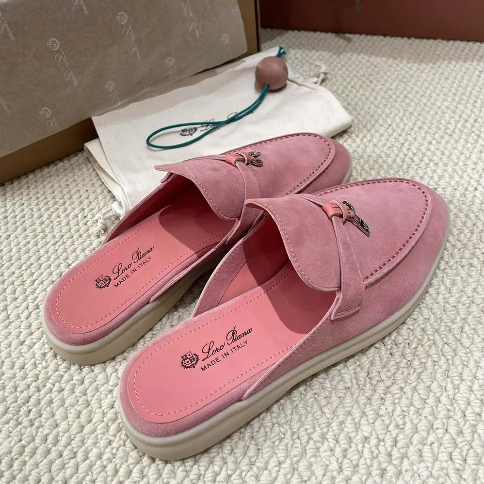 Loro Piana Babouche Charms Walk Loafers for Unisex in Pink