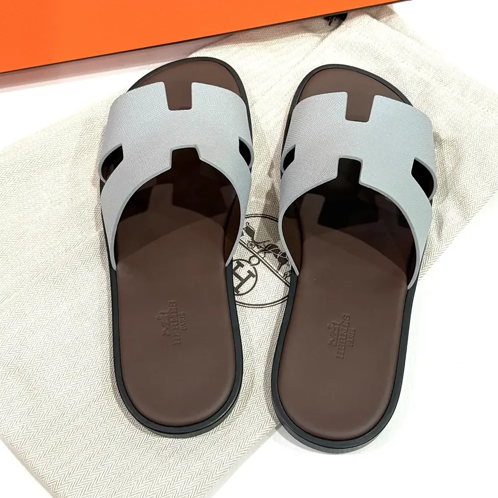 Hermes Izmir Sandal for Unisex in Light Blue Hermes Izmir Sandal for Unisex in Light Blue