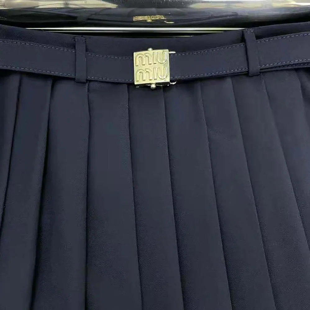 Miu Miu Pleated Batavia Miniskirt for Women