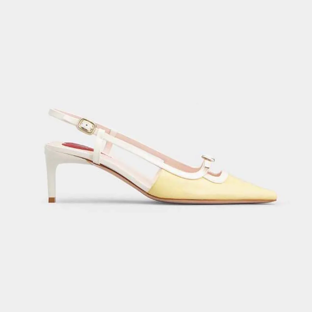 Roger Vivier Viv' Canard Slingback Pumps in Patent Leather for Women in Yellow