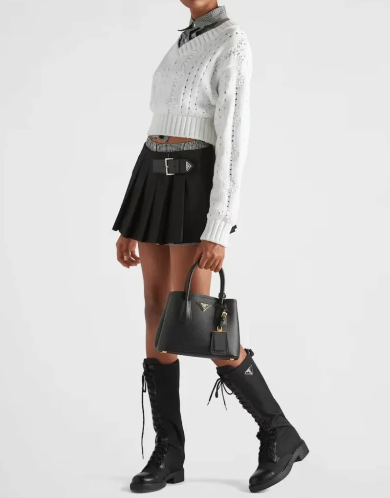 Prada Double Saffiano Mini Bag Black Prada Double Saffiano Mini Bag Black