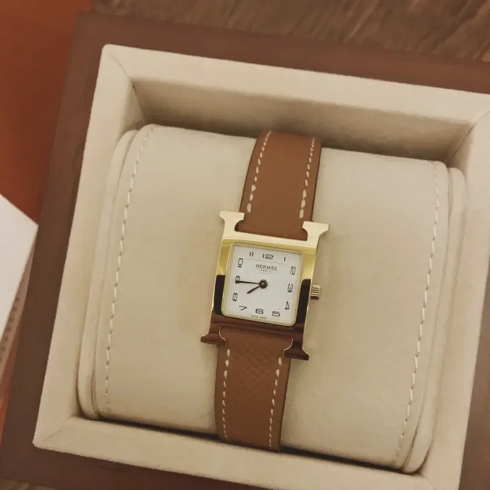 Hermes Heure H Watch Mini Model 21 mm for Women in Brown
