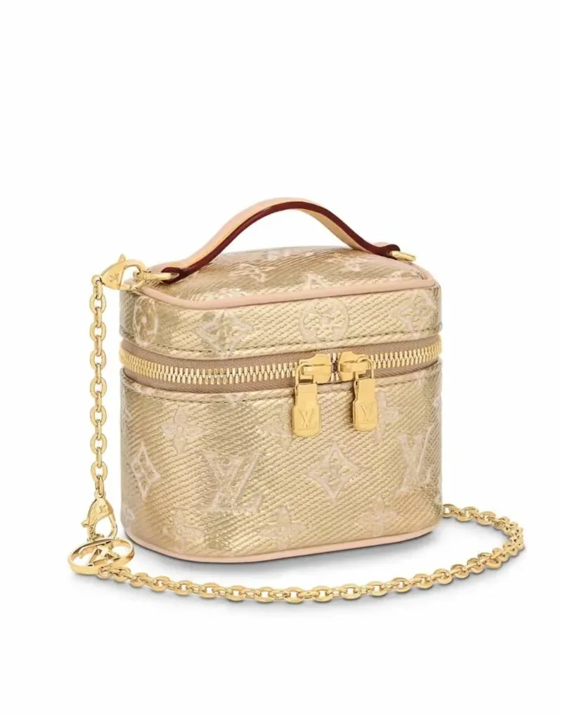 Louis Vuitton Micro Vanity Bag Gold Tone / Louis Vuitton Micro Vanity Bag Gold Tone /