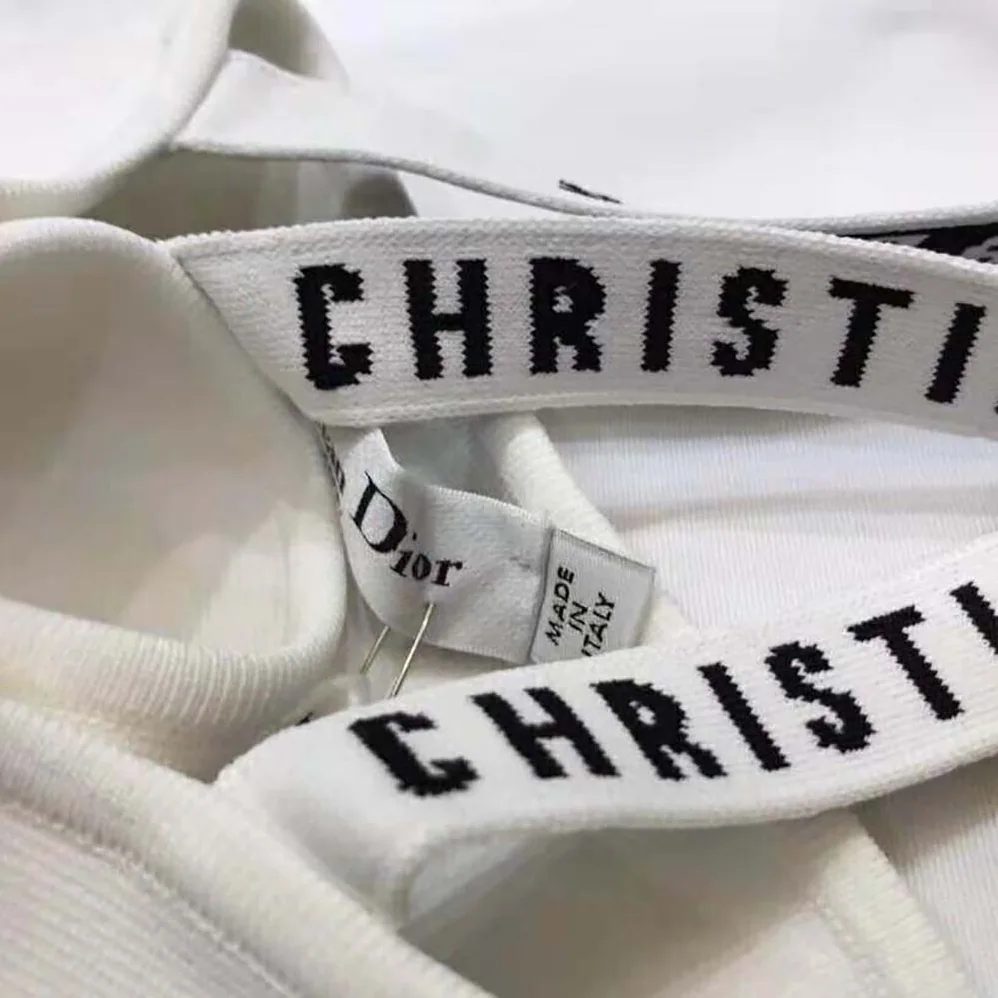 Dior Bralette White Stretch Viscose for Women