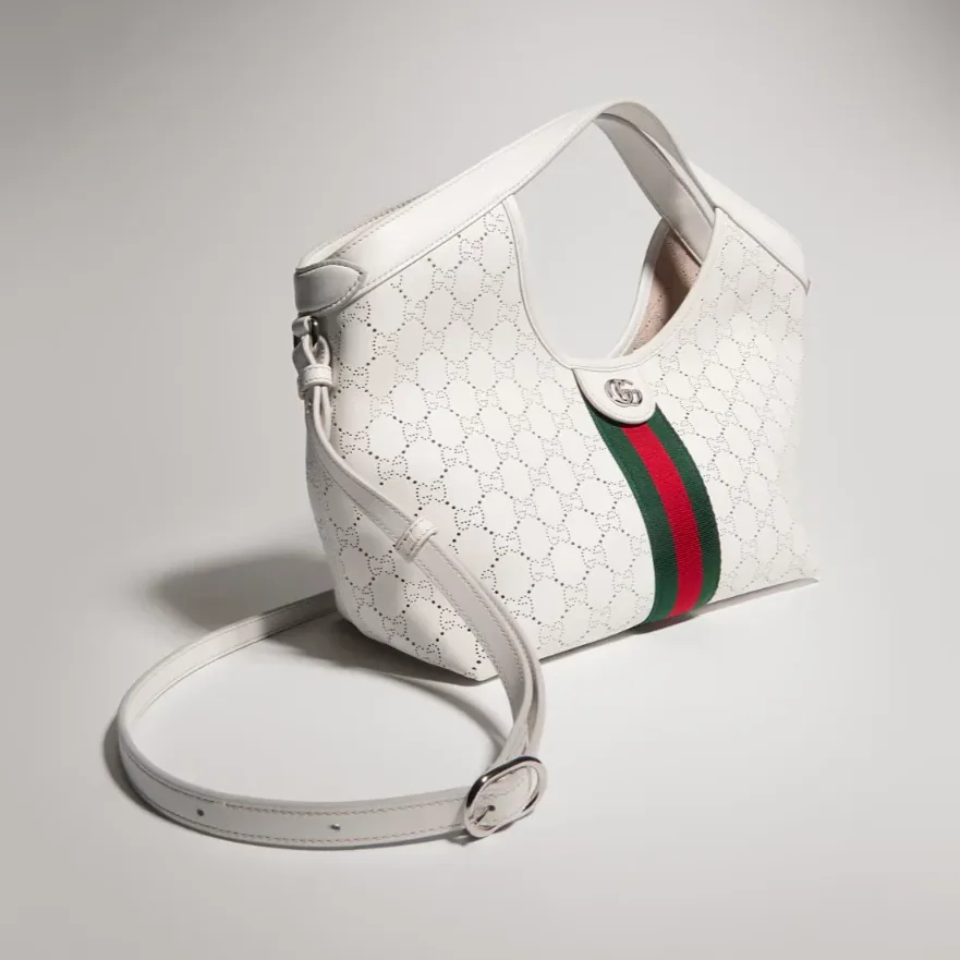 Gucci Giglio Small Tote Bag in White Palladium Hardware Gucci Giglio Small Tote Bag in White Palladium Hardware