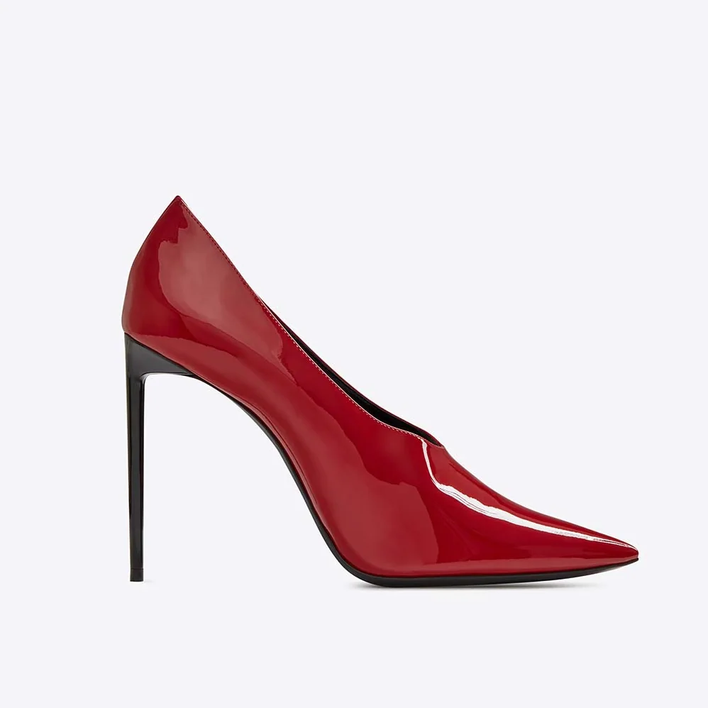 Saint Laurent YSL Shoes Teddy Pump Patent 10.5cm for Women in Red Saint Laurent YSL Shoes Teddy Pump Patent 10.5cm for Women in Red