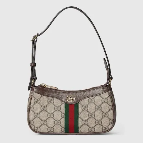 Gucci Ophidia Mini Shoulder Bag / Beige/ Dark Brown Gold Hardware Gucci Ophidia Mini Shoulder Bag / Beige/ Dark Brown Gold Hardware