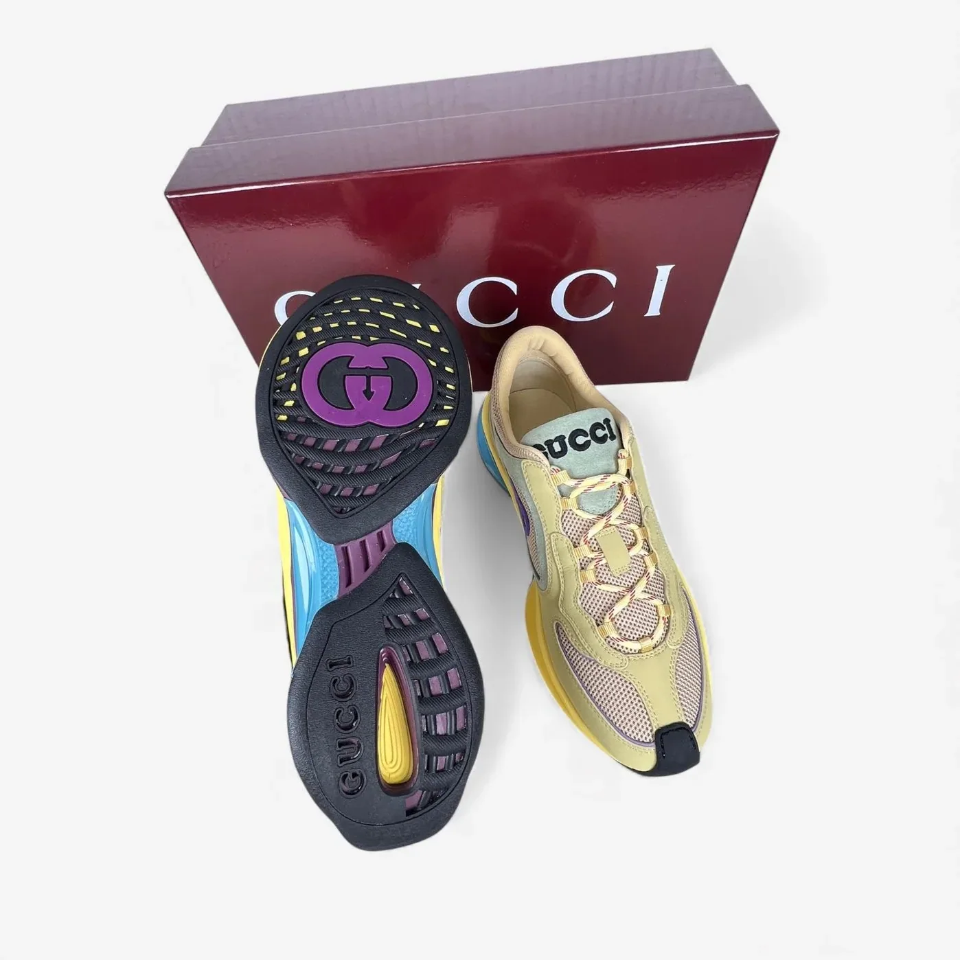 Gucci Gucci Run Sneaker Yellow for Women Gucci Gucci Run Sneaker Yellow for Women