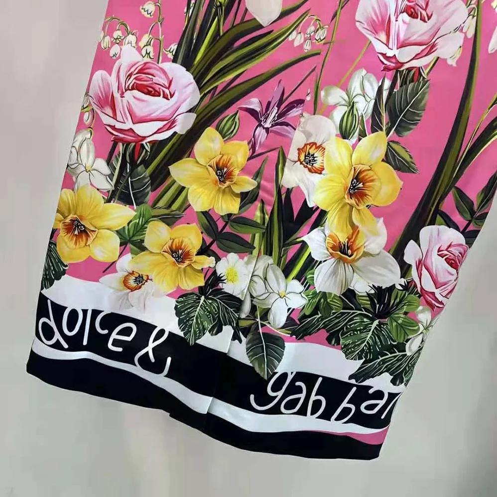 Dolce Gabbana D&G Rabbit for Women in Print Charmeuse Midi Dress Dolce Gabbana D&G Rabbit for Women in Print Charmeuse Midi Dress