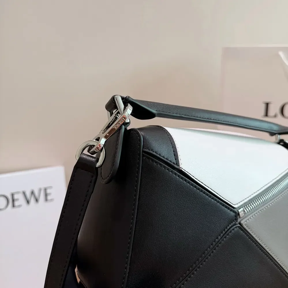 Loewe Small Puzzle Bag in Nappa Calfskin for Unisex in Grey Loewe Small Puzzle Bag in Nappa Calfskin for Unisex in Grey