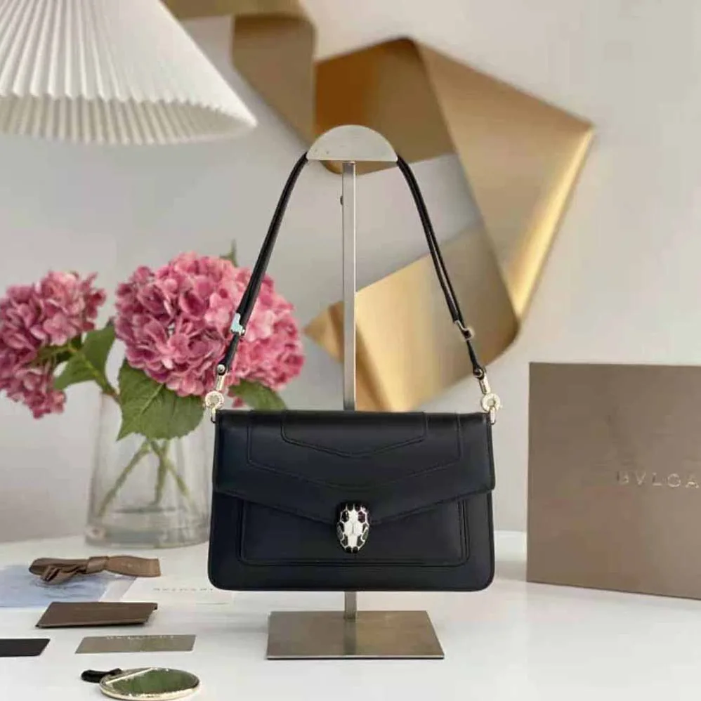 Bvlgari Serpenti Forever East-West Shoulder Bag for Women in Black Bvlgari Serpenti Forever East-West Shoulder Bag for Women in Black