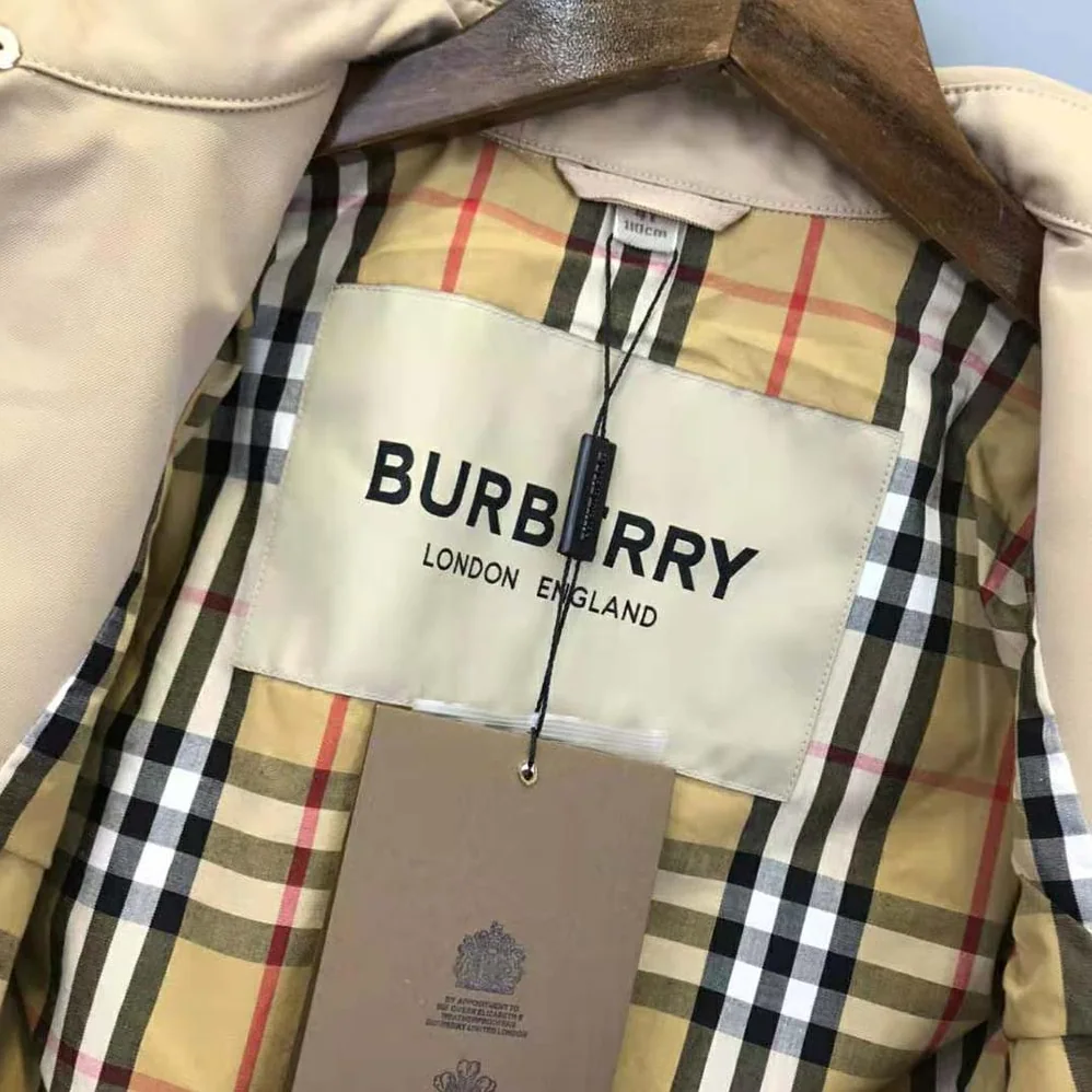 Burberry Kids' Cotton Gabardine Trench Coat in Beige
