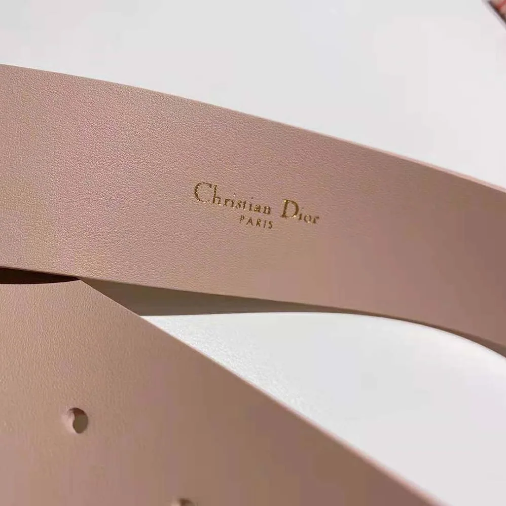 Dior 30 Montaigne Belt Pale Pink Leather for Women Dior 30 Montaigne Belt Pale Pink Leather for Women