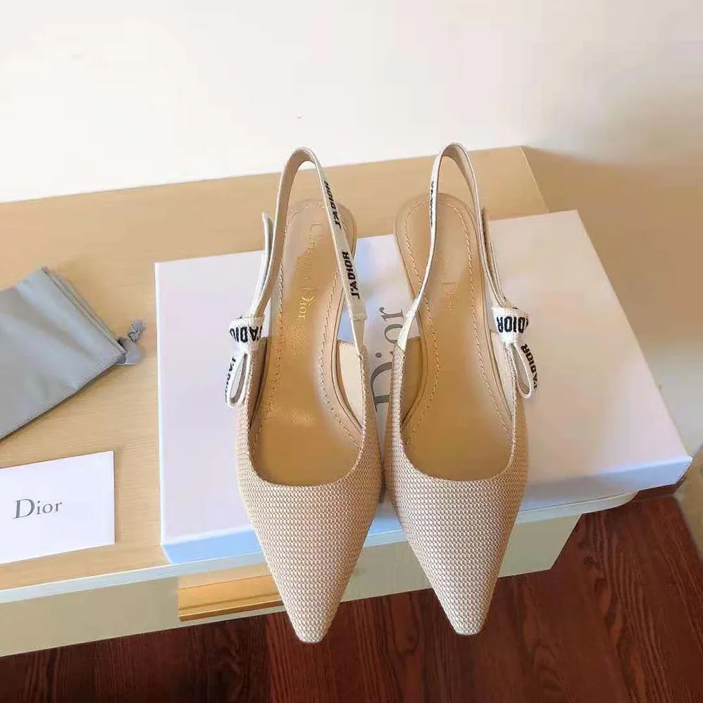 Dior J Adior Slingback Pump Nude Technical Fabric for Women Dior J Adior Slingback Pump Nude Technical Fabric for Women