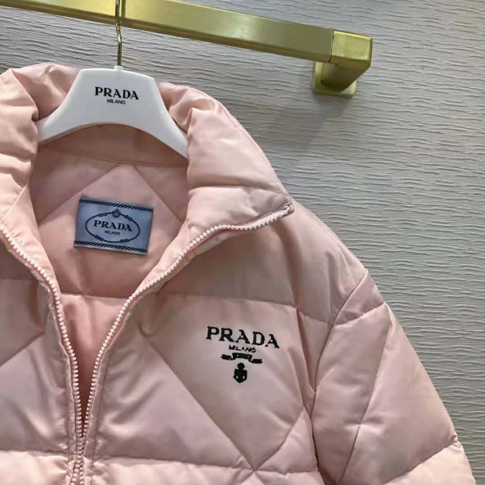 Prada Re-Nylon Gabardine Cropped Down Jacket for Women