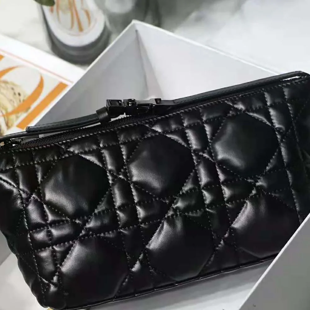 Dior Medium Diortravel Nomad Pouch Black Macrocannage Calfskin for Women Dior Medium Diortravel Nomad Pouch Black Macrocannage Calfskin for Women