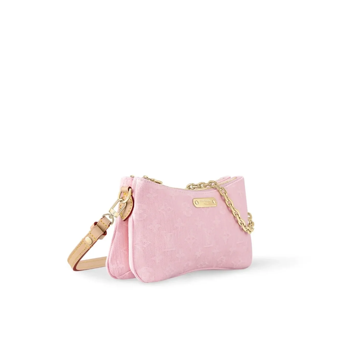 Louis Vuitton Liv Pochette Shoulder Bag in Washed Pink Gold Hardware