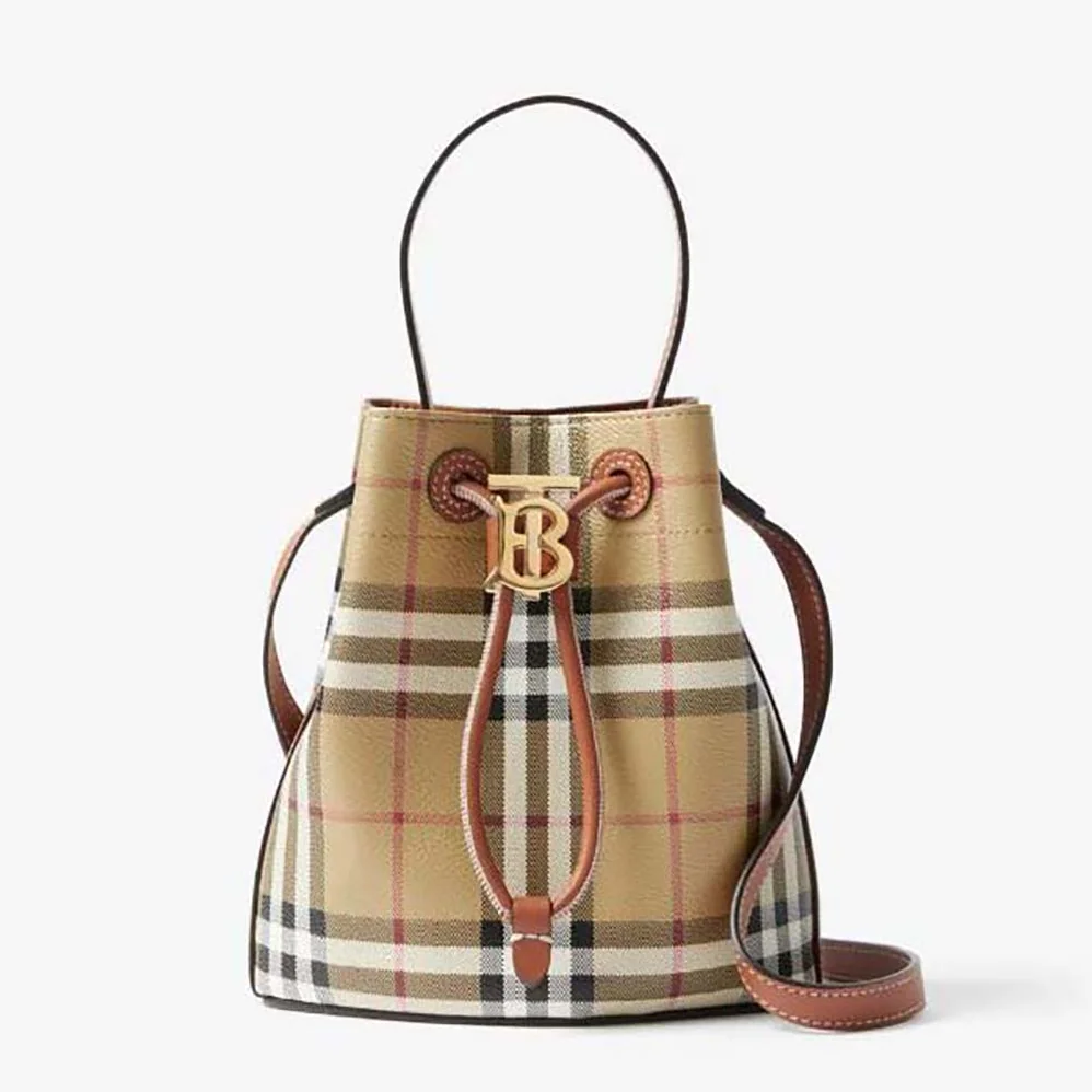 Burberry Mini TB Bucket Bag for Women in Brown Burberry Mini TB Bucket Bag for Women in Brown