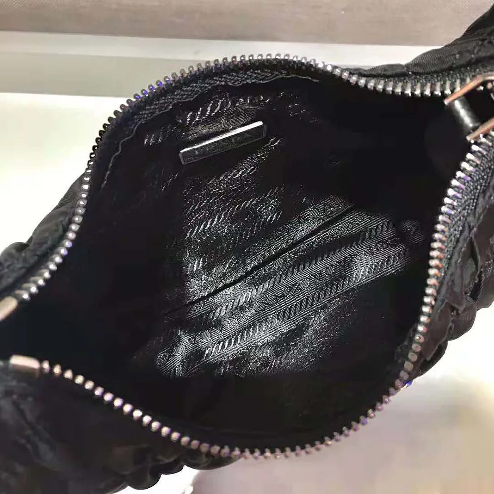 Prada Nylon and Saffiano Leather Mini Bag for Women in Black Prada Nylon and Saffiano Leather Mini Bag for Women in Black