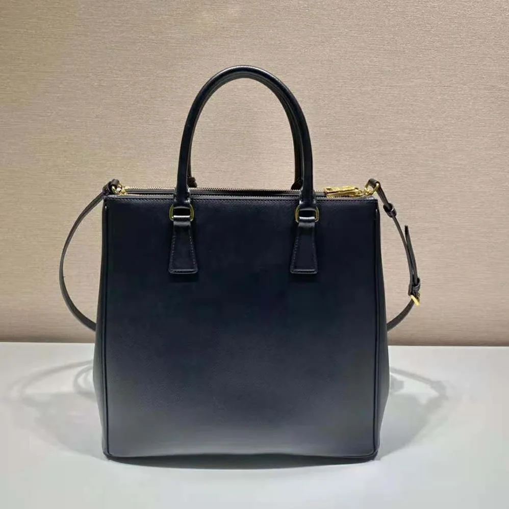 Prada Medium Prada Galleria Saffiano Leather Bag for Women in Black Prada Medium Prada Galleria Saffiano Leather Bag for Women in Black