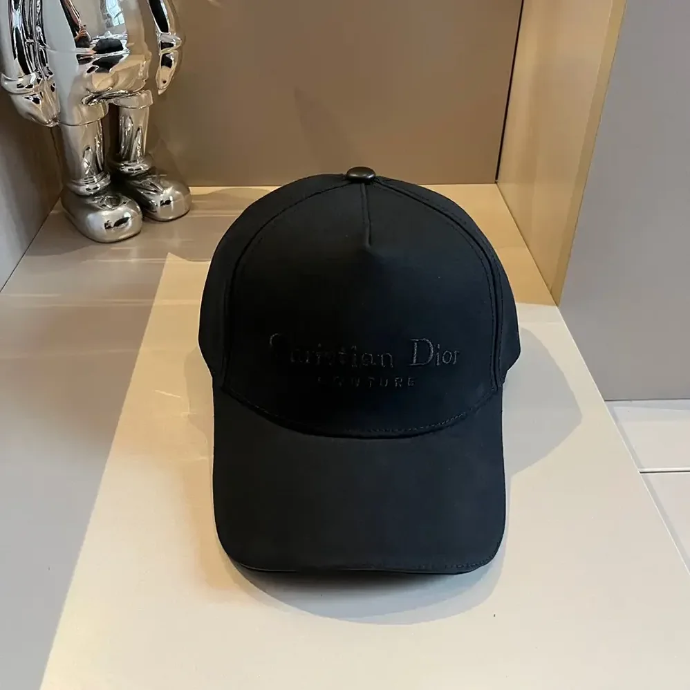 Dior Christian Dior Couture Baseball Cap Black Cotton Canvas for Unisex