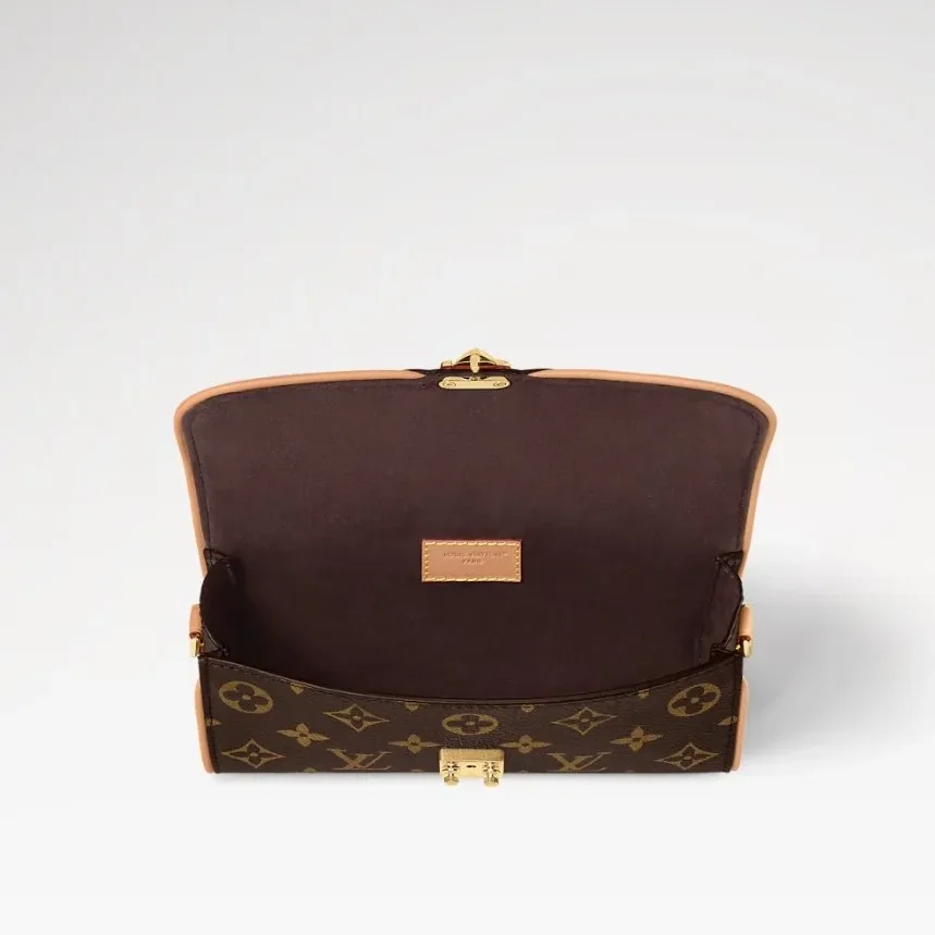 Louis Vuitton Pochette Camille Shoulder Bag / Brown Monogram Canvas Gold Hardware