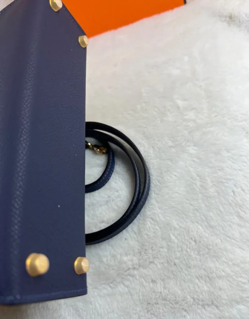 Hermes Kelly 19 Blue France Swift Bag