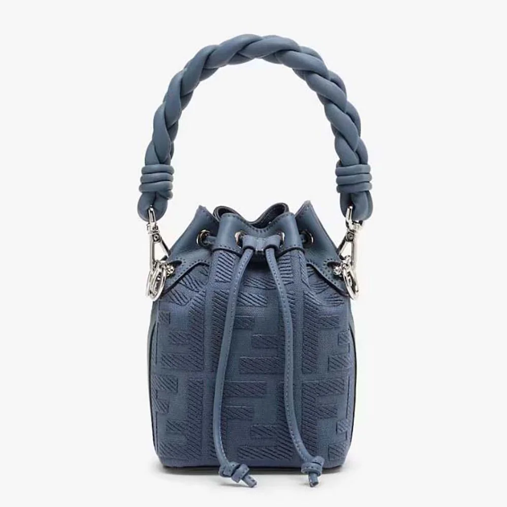 Fendi Mon Tresor Blue FF Canvas Mini for Women in Bag Fendi Mon Tresor Blue FF Canvas Mini for Women in Bag