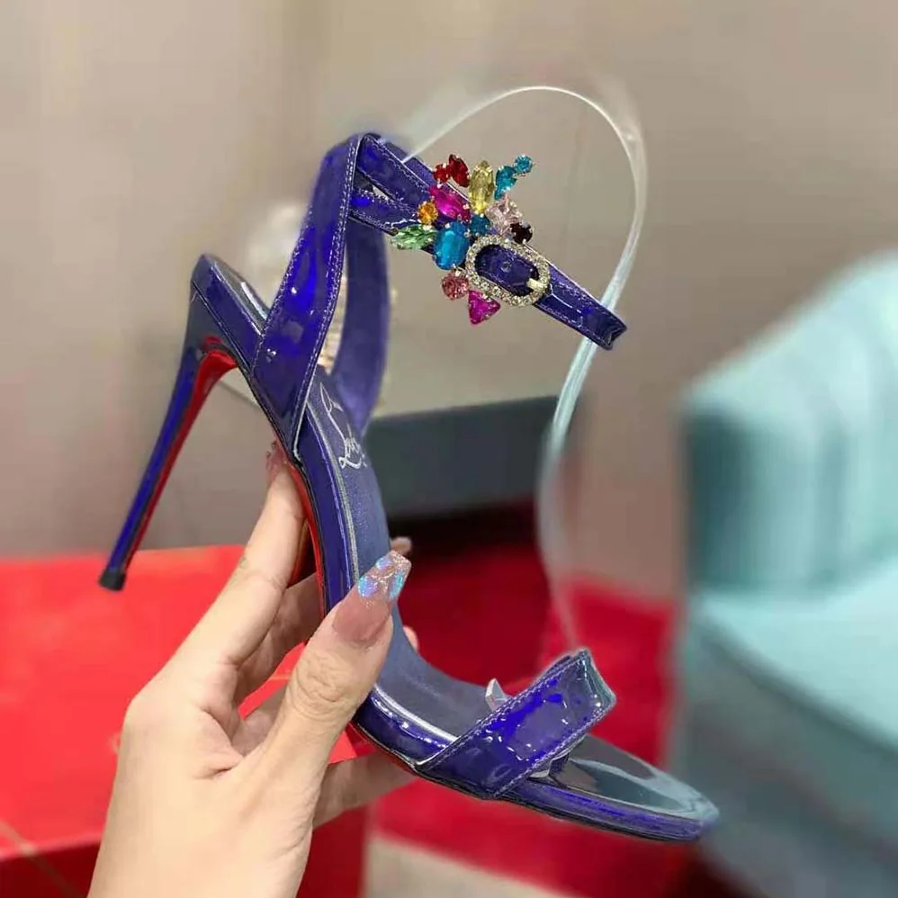 Christian Louboutin Goldie Joli 100 mm Heel Height for Women in Purple Christian Louboutin Goldie Joli 100 mm Heel Height for Women in Purple