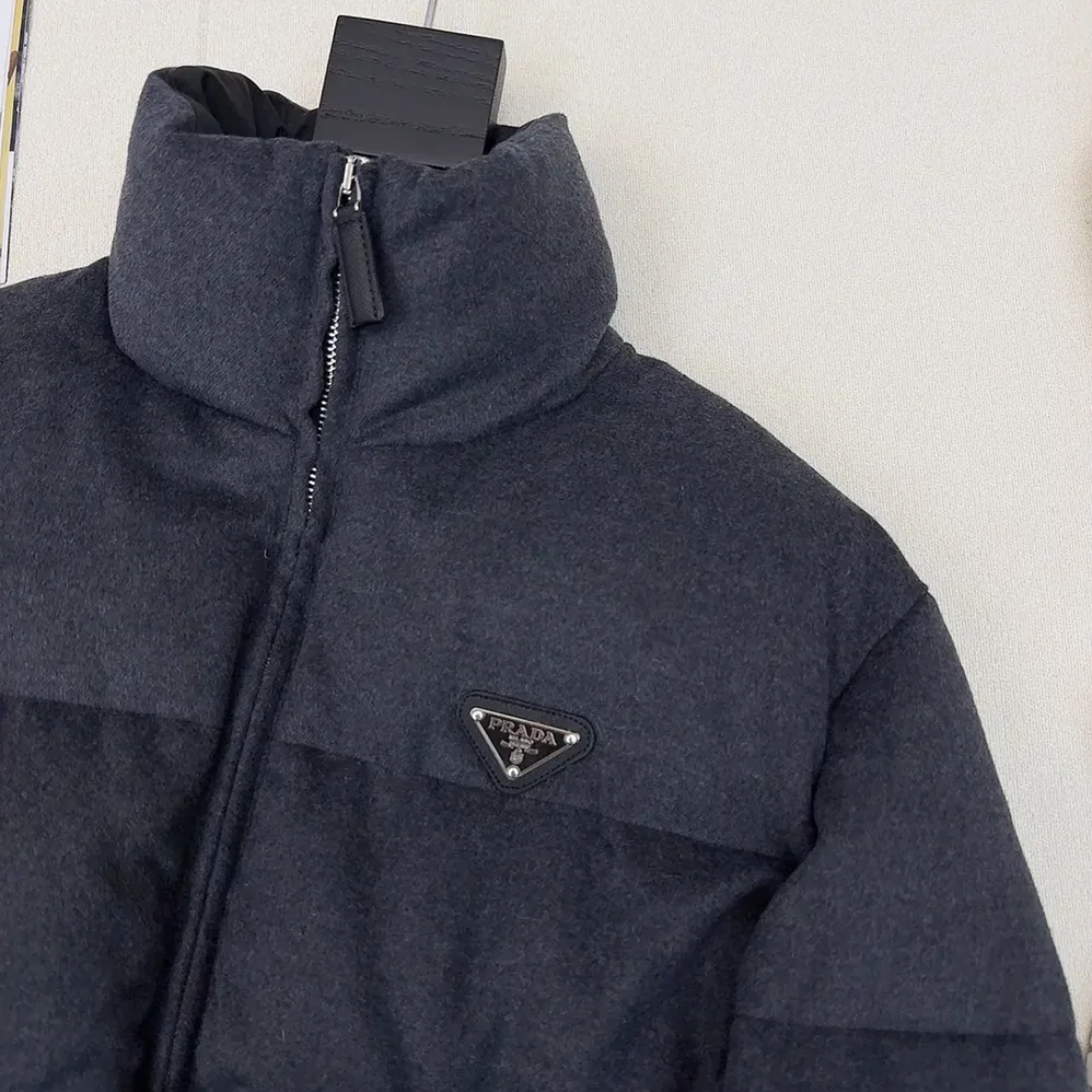 Prada Loden Down Jacket for Women in Grey Prada Loden Down Jacket for Women in Grey