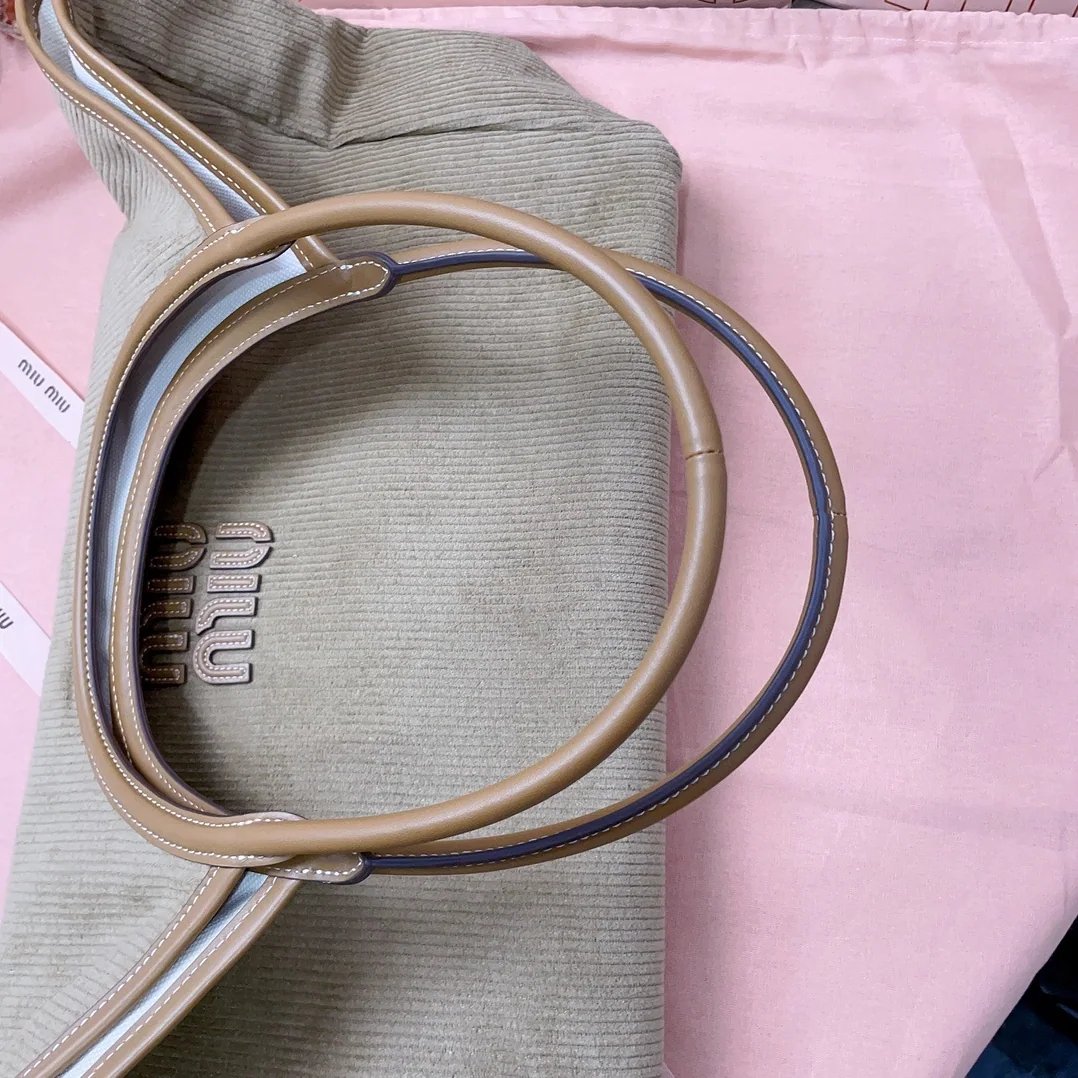 Miu Miu IVY Corduroy Shopping Bag for Women Miu Miu IVY Corduroy Shopping Bag for Women