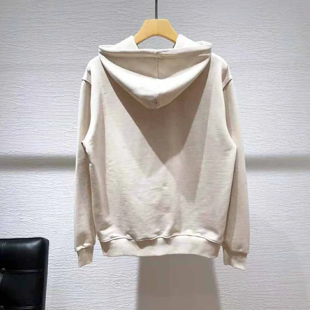 Celine Loose Celine Sweatshirt in Cotton Fleece for Women in Beige