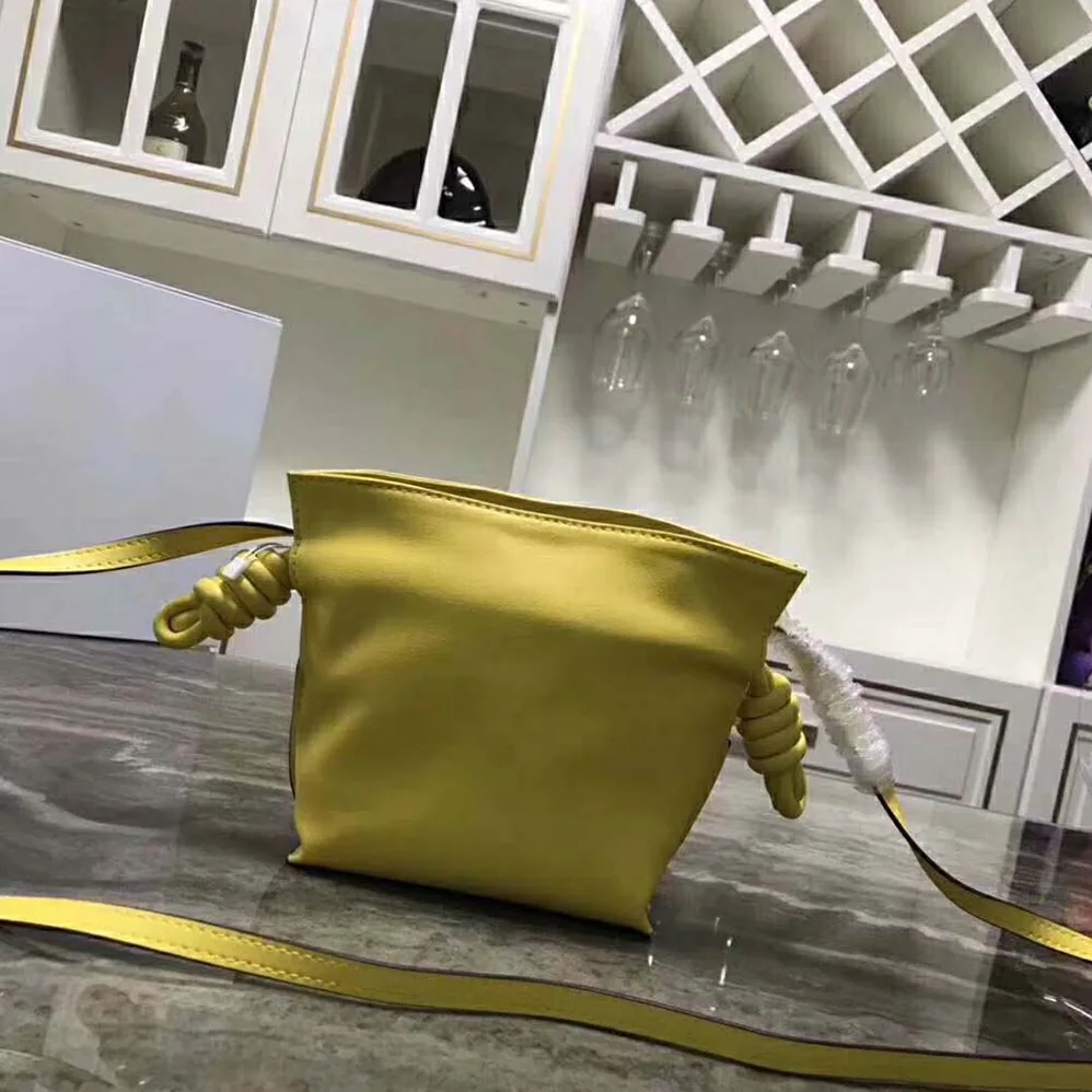 Loewe Flamenco Knot Mini Bag in Nappa Leather for Women in Yellow