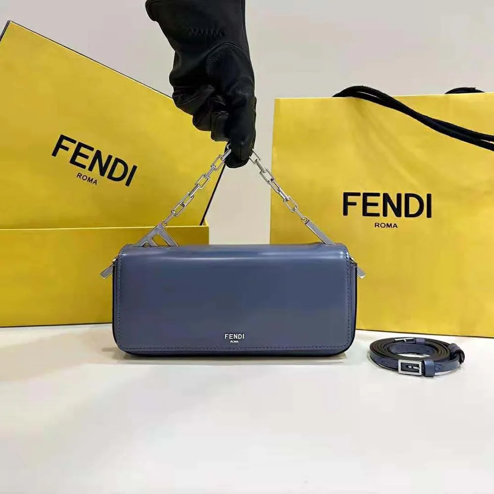 Fendi First Sight Blue Leather Mini Bag for Women Fendi First Sight Blue Leather Mini Bag for Women
