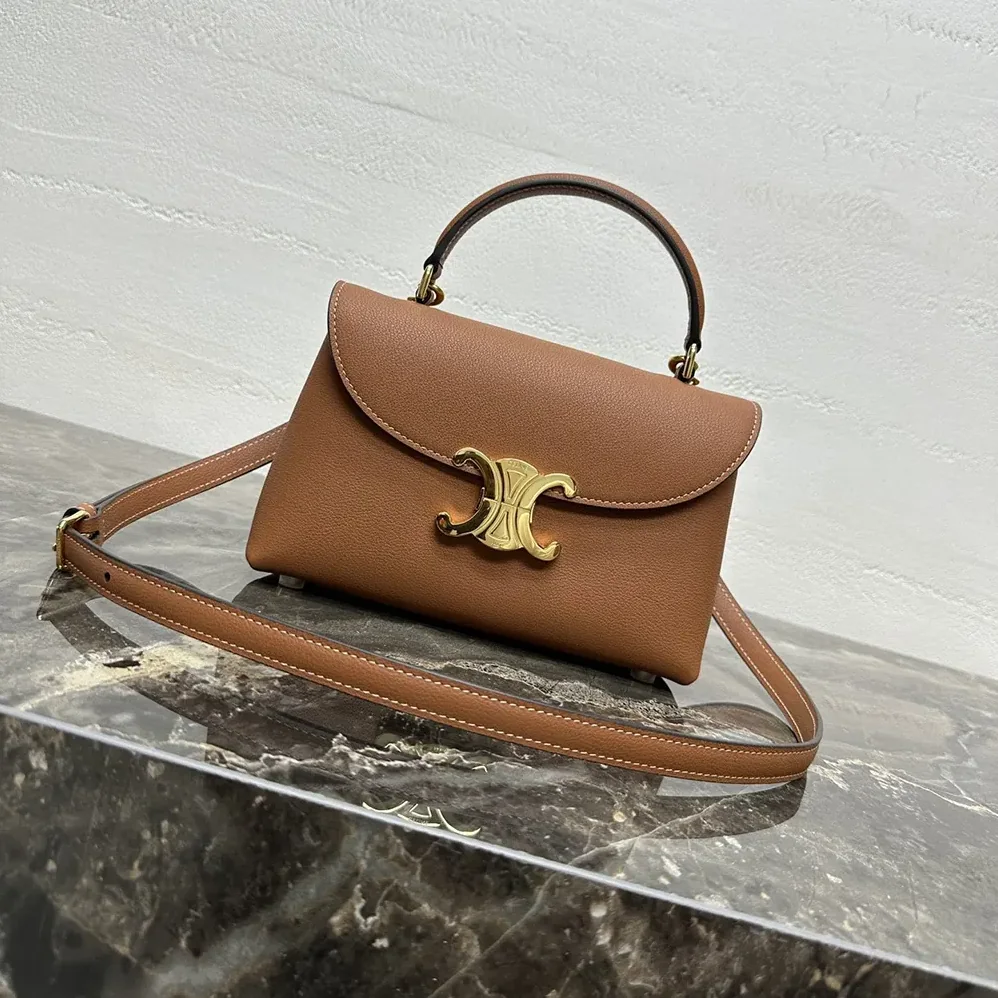 Celine Teen Nino Bag in Smooth Satinated Calfskin for Women in Brown