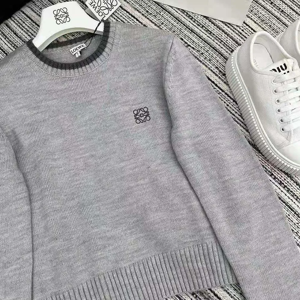 Loewe Sweater in Wool for Men in Gray Loewe Sweater in Wool for Men in Gray