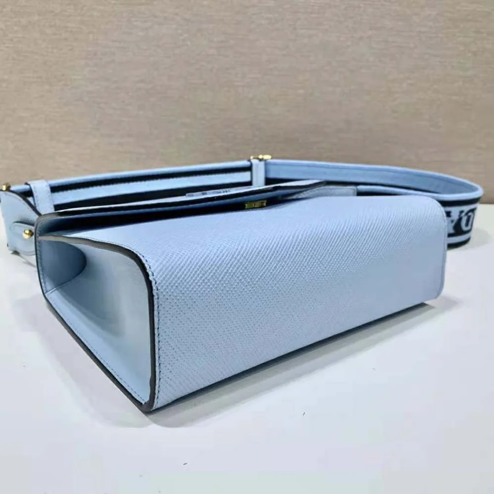 Prada Monochrome Saffiano and Leather Bag for Women in Blue
