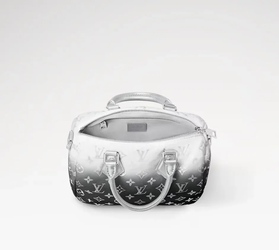 Louis Vuitton Speedy Bandouliere 25 Top Handle Bag in Frost Silver Hardware Louis Vuitton Speedy Bandouliere 25 Top Handle Bag in Frost Silver Hardware