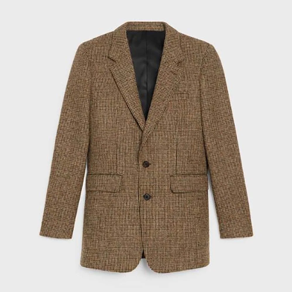 Celine Classic Jacket in Checked Tweed for Women