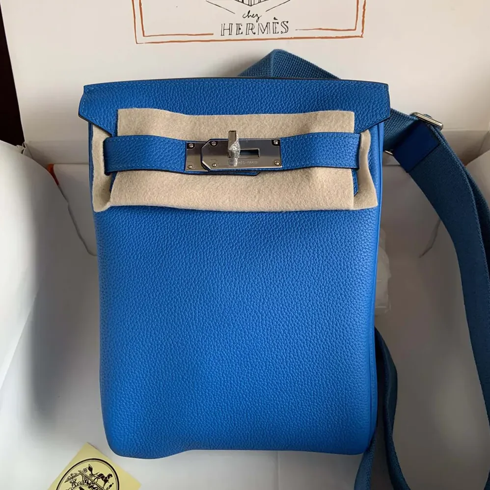 Hermes Hac A Dos PM Backpack for Unisex in Blue