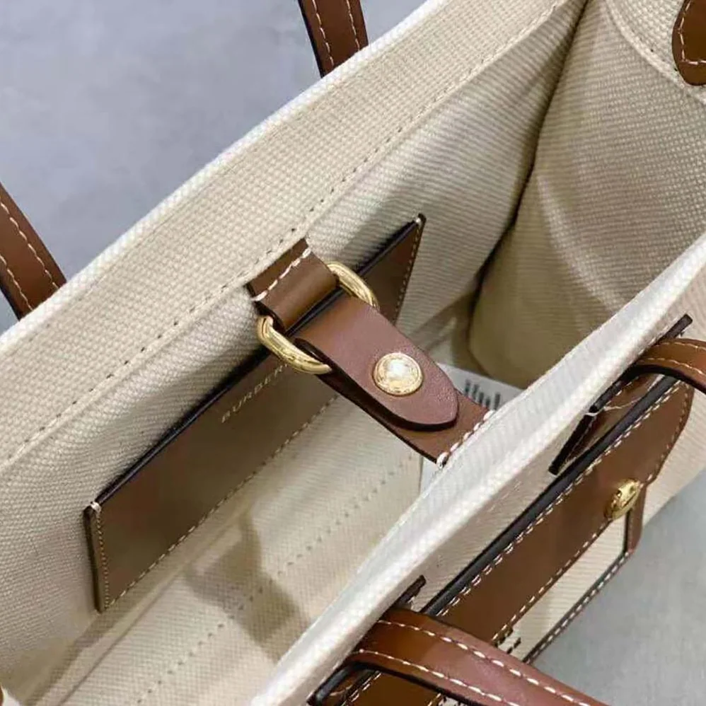 Burberry Mini Freya Tote for Women in Beige Burberry Mini Freya Tote for Women in Beige