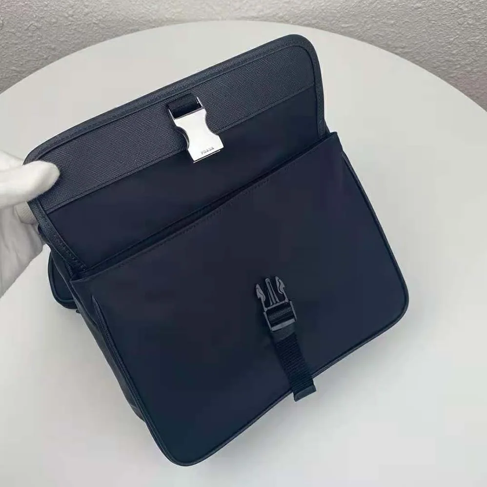 Prada Nylon Cross-Body Bag for Men in Black