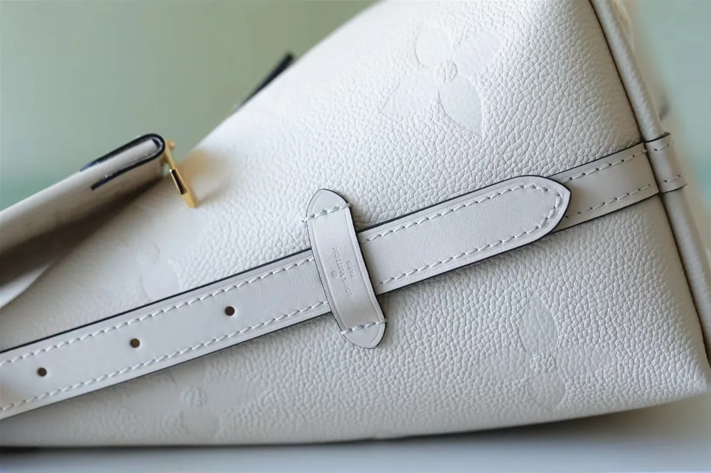 Louis Vuitton CarryAll PM Shoulder Bag in White Gold Hardware