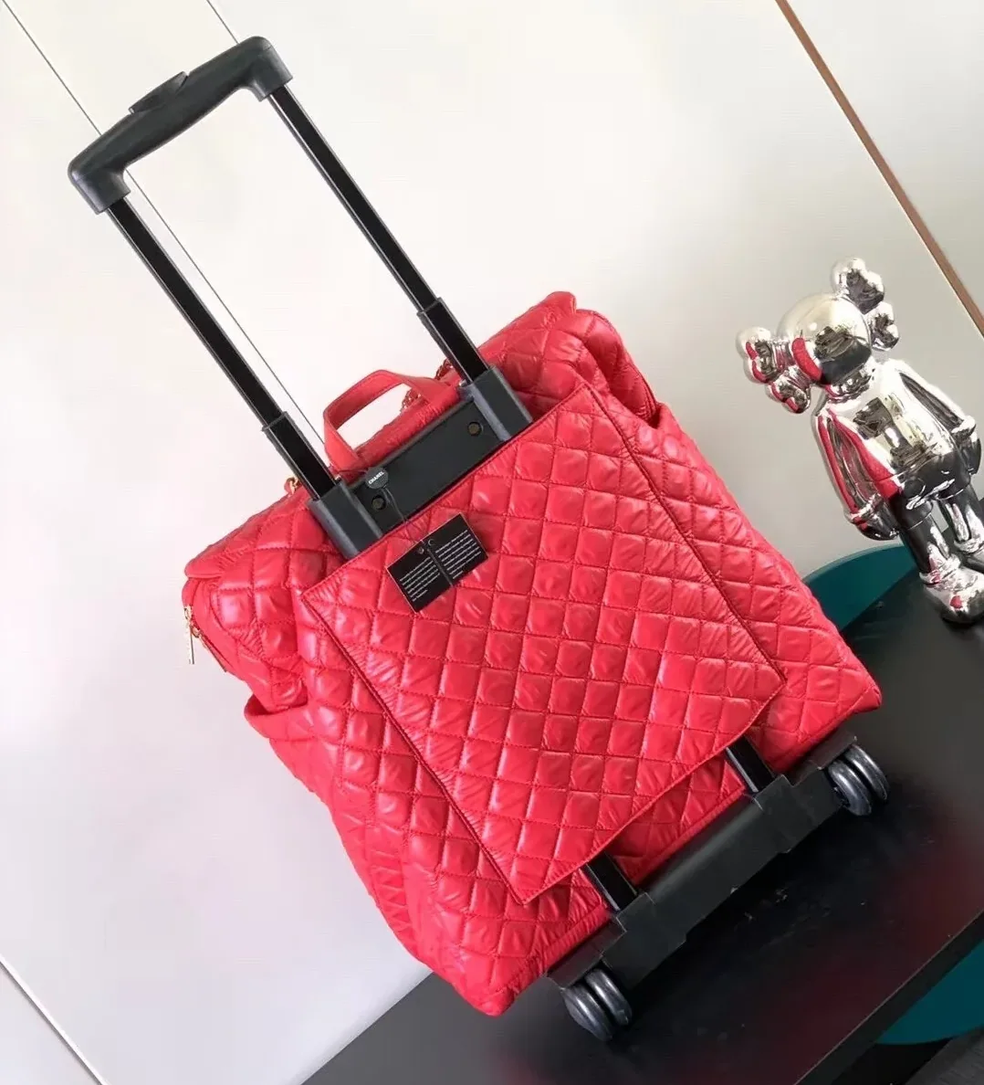 Chanel Classic Quilted Suitcase Red / Chanel Classic Quilted Suitcase Red /